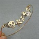 Skulls Bangle Bracelet
