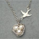 Bird Nest And Pearl Neckla..